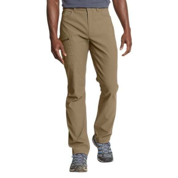 Eddie Bauer Pants Men's Size‎ 40x30 Khaki Tan Rainier Water-Repellent Hiking - Picture 1 of 10
